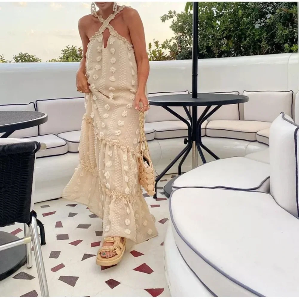 Boho Linen Maxi Dress 🌸 - Picture 2 of 7